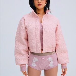 For Love & Lemons Rylee Cropped Puffer Coat